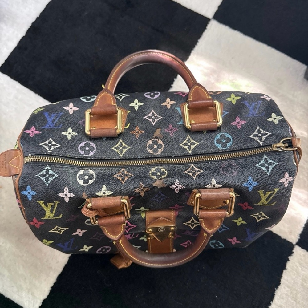 Louis Vuitton Multicolor Monogram Satchel - Dark Brown with Multicolor Print - Picture 7 of 10